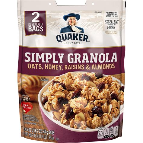 Quaker Simply Granola Oz Resealable Bags Beauty Suppliers