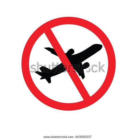 No Flying On White Backgroundprohibit Sign