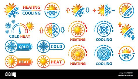Hot And Cold Heating Cooling Temperature Regulation Sun And Snowflake Climate Control Icon