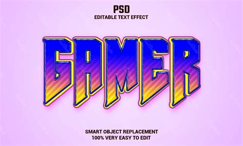 Efecto De Texto Gamer Archivo Psd Photoshop Premium