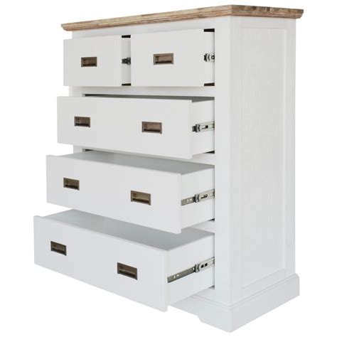 Nantucket Acacia Timber 5 Drawer Tallboy