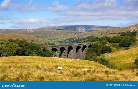 Beautiful Viaduct At Yorkshire Dales National Park Stock Image Image