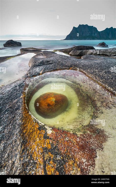 The Dragon Eye Shaped Rock At Uttakleiv Beach Lofoten The Norwegian