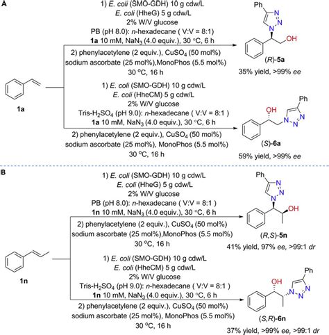 Chemo Enzymatic Synthesis Of Chiral B Hydroxytriazoles From Alkenes 1a