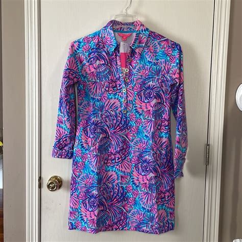 Lilly Pulitzer Dresses Lilly Pulitzer Upf 5 Ports Popover Dress Turquoise Oasis