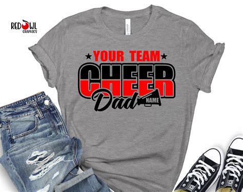 Cheer Dad Shirt Personalized Cheer Dad T Shirt Cheer Dad Etsy