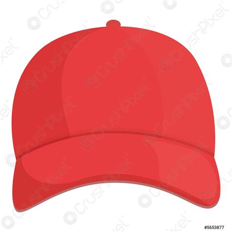 Red Cap Pictogram Cartoon Vector Baseball Hoed Stock Vector 5653877