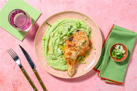 Cuisse De Poulet Laqu E Pur E De Brocoli Recette Hellofresh