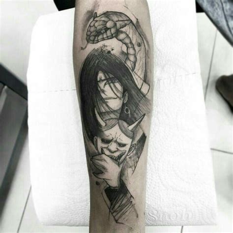 Orochimaru Tattoo Gamer Tattoos Nerd Tattoo Koi Tattoo Snake Tattoo