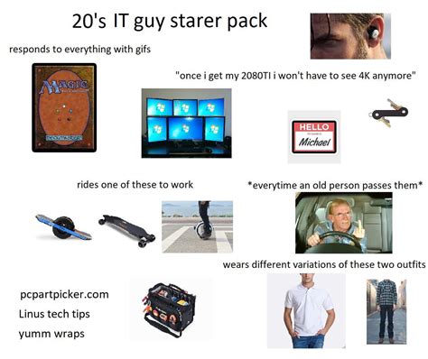 It Guy In Their S Starter Pack R Starterpacks Starter Packs