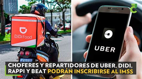 Choferes Y Repartidores De Uber Didi Rappi Y Beat Podr N Inscribirse