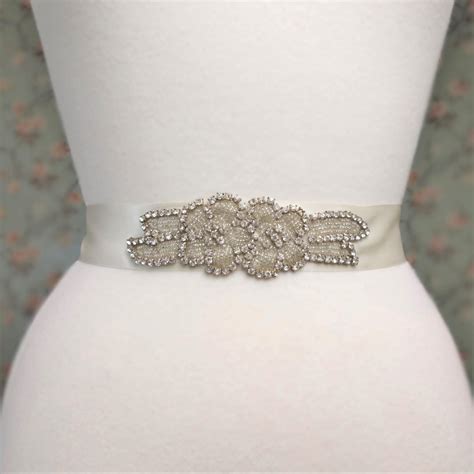 Rhinestone Roses Bridal Belt Engaging Bridal Belts Sashes