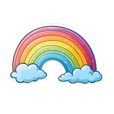 Rainbow Sticker PNGs for Free Download