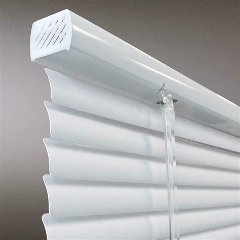 Hampton Bay White Cordless 1 In Room Darkening Vinyl Blind 29in W X 48in L Blinds And Shades