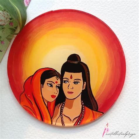 Lord Ram Sita Painting Original Acrylic Art on Acrylic Glass - Etsy