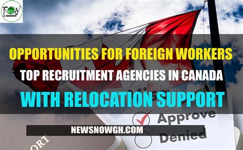 Top Recruitment Agencies In Canada With Relocation Support