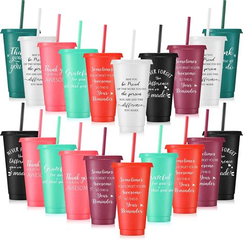 Zhehao Pcs Thank You Cup Tumblers Employee Appreciation Gifts Bulk