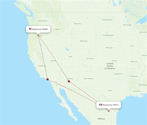 Flights From Redmond To Monterrey Rdm To Mty Flight Routes