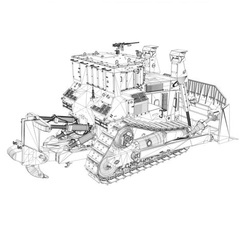 Armored D R Bulldozer Doobi D Model Cgtrader