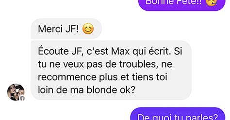 Un homme insécure et jaloux saute une coche car un gars a souhaité bonne fête à sa blonde