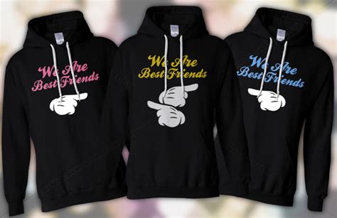 Three Matching We Are Best Friends Hoodie From Print A T Cute