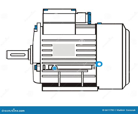 Electric Motor Stock Vector Illustration Of Electricity