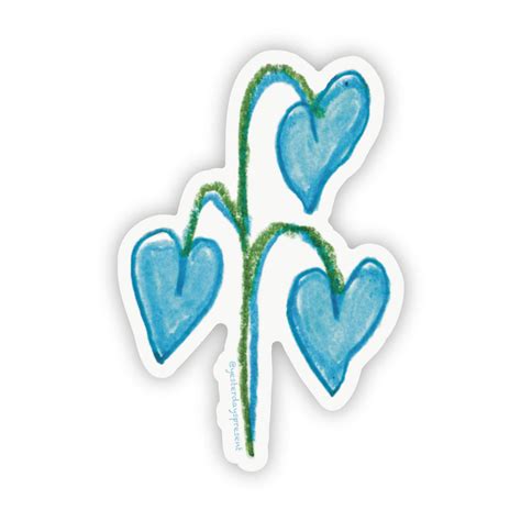 Sticker - Blue Heart Plant – Yesterday's Present