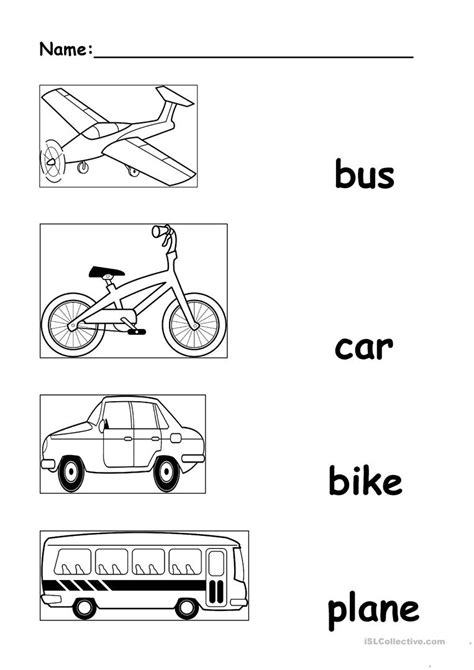 Free Printable Transportation Worksheets For Kids Peggy Worksheets