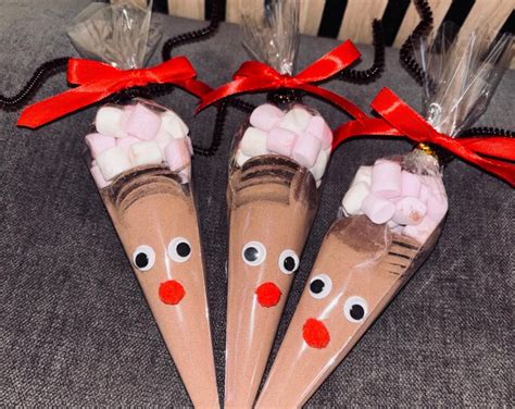 Reindeer Hot Chocolate Cones Etsy