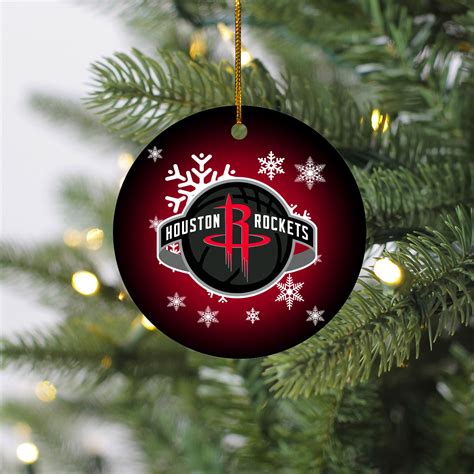 Houston Rockets Merry Christmas Circle Ornament