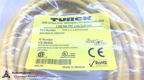 Turck Rsm Rkm M S Cordset Pin Male To Female Meters For