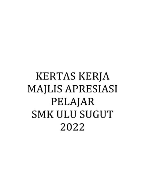 Kertas Konsep Majlis Apresiasi Pelajar 2021 Pdf