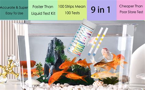 Gingersun Strips Pack In Aquarium Test Kit Fish Tank Test