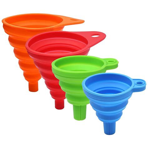 Medoca Funnel Kitchen Funnel Set 4 Pack Food Grade Silicone