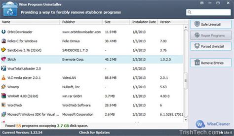 Wise Program Uninstaller Force Uninstall Stubborn Programs