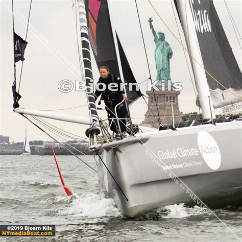 Greta Thunberg in New York — New York Media Boat | Manhattan Harbor ...