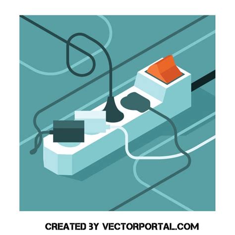 Extension Cord Royalty Free Stock Vector Clip Art