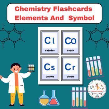 Chemistry Flashcards Elements And Symbol By Chemistry Education Desings