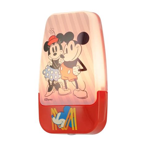 Disney Mickey And Minnie Light Sensing Led Night Light Red