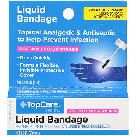 Top Care® For Small Cuts & Wounds Liquid Bandage .3 Fl Oz Peg ...