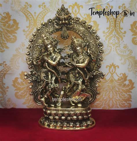 Brass Radha Krishna Statue Templeshop