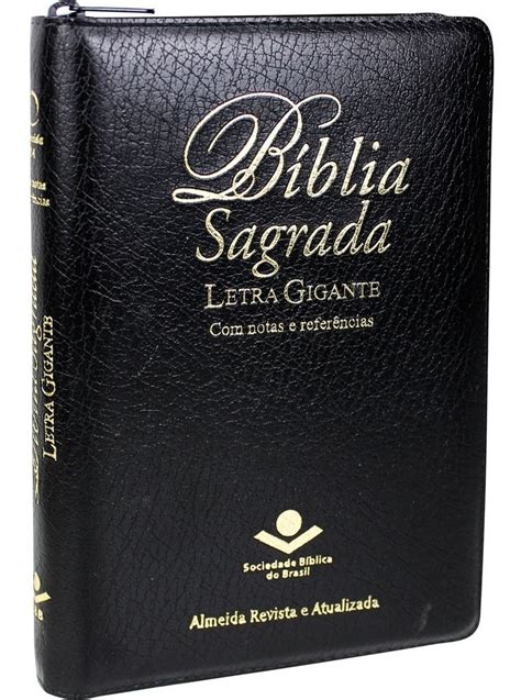 Bíblia Sagrada Almeida Índice E Letra Gigante Zíper MercadoLivre