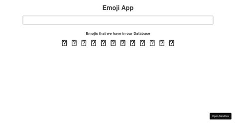 Emoji App Codesandbox