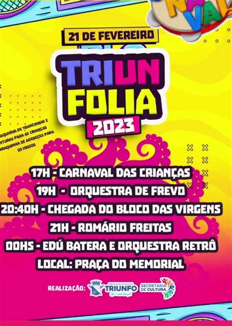 Triunfolia 2023 será realizado nesta terça feira Prefeitura Municipal