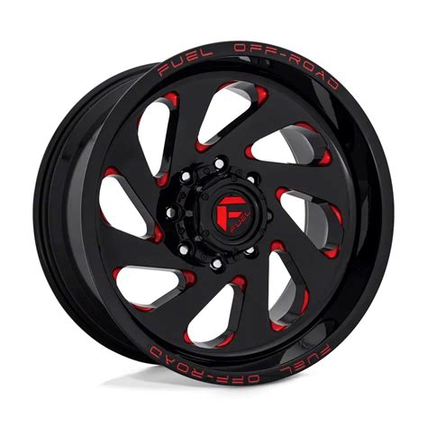 Fuel Wheels Toyota Runner Vortex Gloss Black With Red Tinted Clear