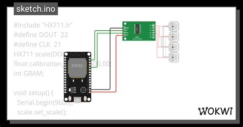 Sensor Hx711 Load Cell Weight Sensor Wokwi Esp32 Stm32 Arduino