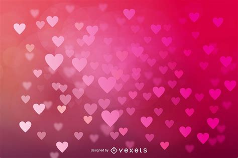 Glowing Bokeh Hearts Wedding Background Vector Download