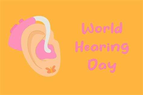 World hearing day. Ear Hearing Aid. Hearing disability concept. Holiday concept. Background ...