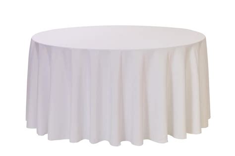 Round White Tablecloth