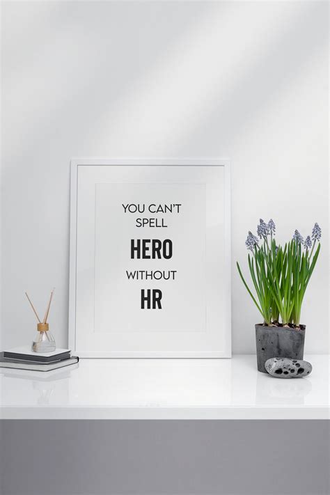 Funny Office Decor, Funny Wall Art, Work Poster, Office Decor Print, I Cant Spell Hero Without ...